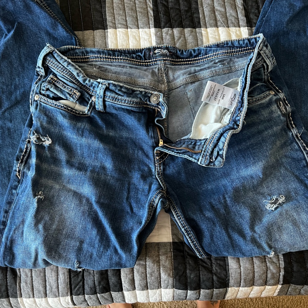 Silver boyfriend crop